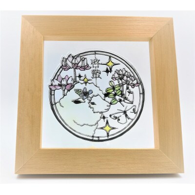 ガラス絵画 No.9820「ガラス絵（額装）：高久 茂」20×25cm | ボルトナット