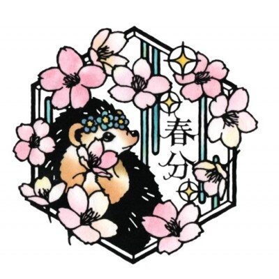 KOEDO川越硝子「切り絵ガラスアート」M(春分)