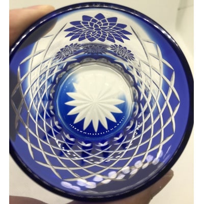 KOEDO川越硝子『川越切子「四方菊矢来(瑠璃)」』