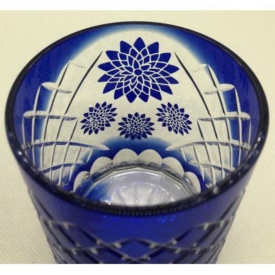 KOEDO川越硝子『川越切子「四方菊矢来(瑠璃)」』