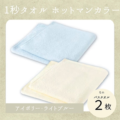 【1秒タオル】ホットマンカラー12  ミニバスタオル2枚セット