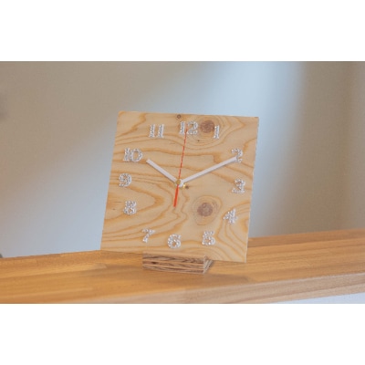 北海道木材使用　宮大工特製「Limited Northern Wooden Clock」無塗装