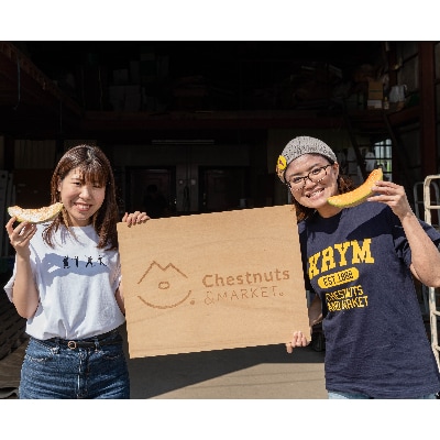 北海道栗山町「Chestnuts&Market」オリジナルTシャツ(ネイビー)Sサイズ