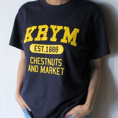 北海道栗山町「Chestnuts&Market」オリジナルTシャツ(ネイビー)XLサイズ