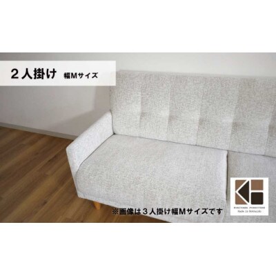 2人掛けソファーM(肘クッション2個)　C-076パワー2PM