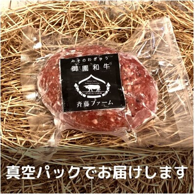 北海道産 御園和牛 手ごねハンバーグ5個セット