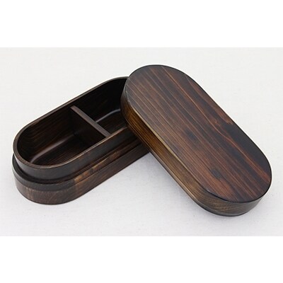 紀州桧弁当箱タイプ2 BR ナノコート 弁当包みセット
