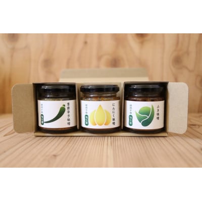 こだわり味噌 3種(ふき・にんにく・青唐辛子) 100g×各1個