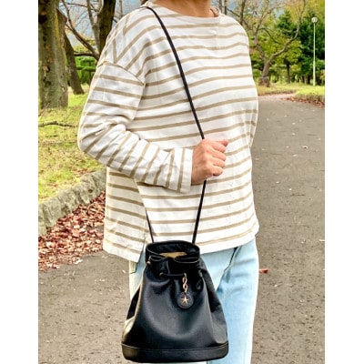 2way巾着鹿革バッグ GDK-200 / グレー