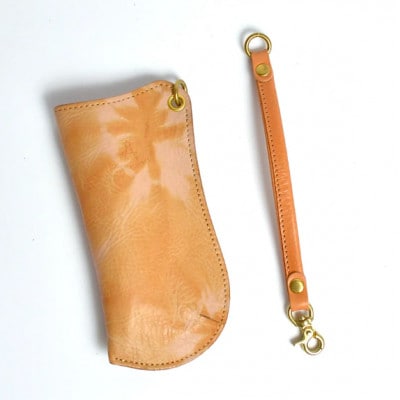 杏染革 メガネケース KGC-200