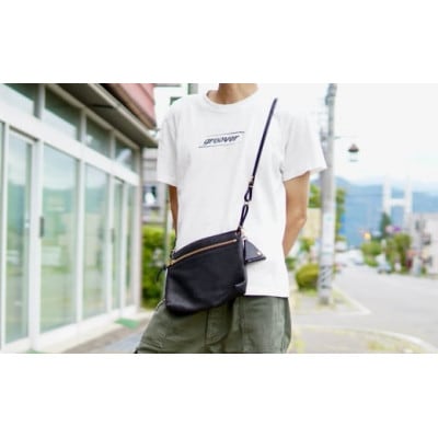 サコッシュ 信州鹿革 DSH-200 / ブラック