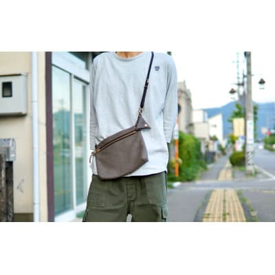 サコッシュ 信州鹿革 DSH-200 / グレー