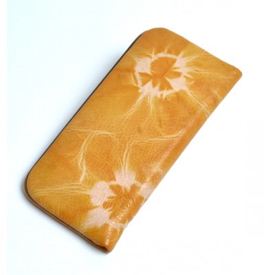 杏染革:がま口長財布:隠し口金: KDG-100