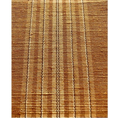 杏染め　コースター　100%国産シルク(茶・縞/大判)