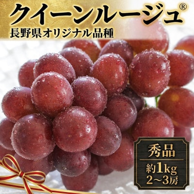 【2026年先行予約】クイーンルージュ(R) 約1kg(2～3房 ※最低900g以上)