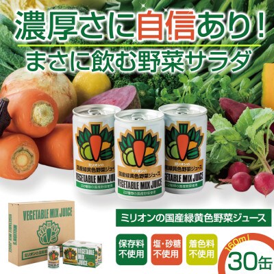 VEGETABLE MIX JUICE ミリオンの国産緑黄色野菜ジュース