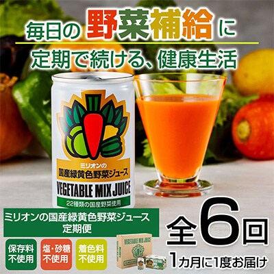 VEGETABLE MIX JUICE ミリオンの国産緑黄色野菜ジュース