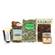 【二本松の詰め合わせセットB】 はちみつ・押豆・炊き込みご飯の素・いか人参のたれ・智恵子漬 セット