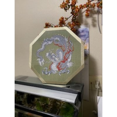 風水畳細工龍の置物 八角形 B