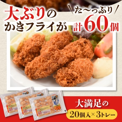 北吉水産 広島県産 冷凍 かきフライ 1.5kg(25g 20粒×3トレー) ku004-001-r