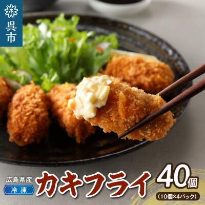 高田水産　「情の雫」冷凍かきフライ 10個×4パック ku010-005-r