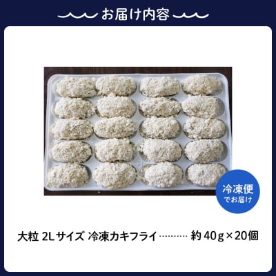 丸十水産 大粒2Lサイズ冷凍カキフライ(約40g×20粒)  ku003-005-r