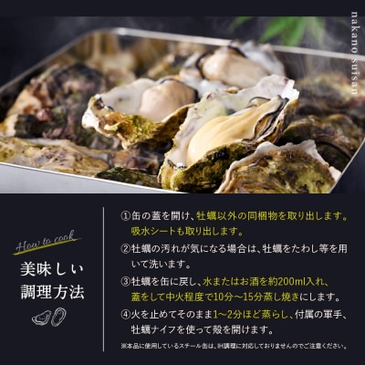 中野水産 美浄生牡蠣 冷蔵 カンカン焼 軍手、牡蠣ナイフ付 約1.5kg 10～15個 