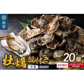 【先行受付】高田水産 殻付かき 20個 (Lサイズ)