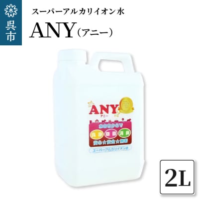 スーパーアルカリイオン水 ANY(アニー) 消臭 詰め替え用 2L 