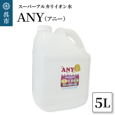 スーパーアルカリイオン水 ANY(アニー) 消臭 詰め替え用 5L 