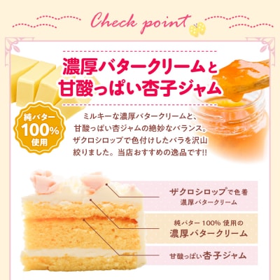 【クリスマス用】山﨑屋洋菓子店 昔ながらのバタークリームのデコレーションケーキ6号