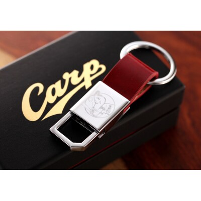 カープ牛革キーホルダー　ku186-004-r