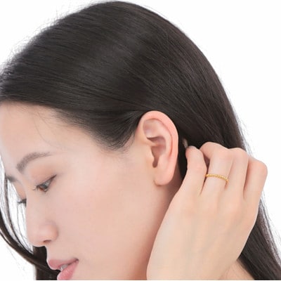 k18 ∞デザインの指輪 K18PG ボールデザインリング R3999-R #7 | 山梨県富士川町