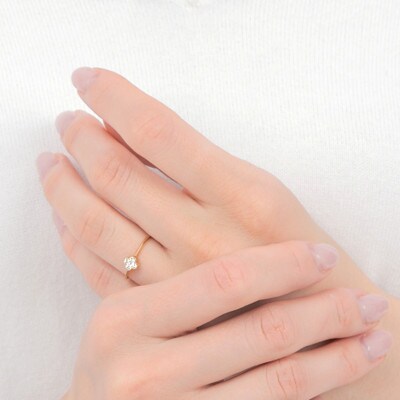 クローバーダイヤモンドリング　0.15CT　R3989DI-Y #18