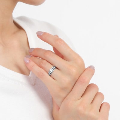 プラチナ　ダイヤリング プラチナ ダイヤモンド1.30ct フラワーデザインリング 452244