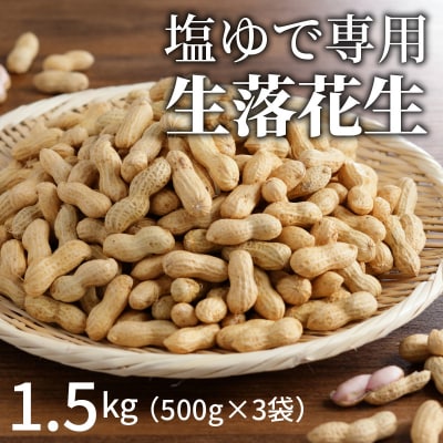 事前受付 やみつき極うま “金の生落花生” 1.5kg生ピーナッツ 塩ゆで専用　H105-117
