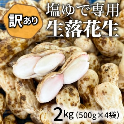 事前受付 訳あり やみつき極うま “金の生落花生” 塩ゆで専用 2kg　H105-115