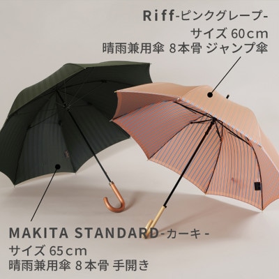 【ふるさと納税限定】槙田商店 高級長傘ペアセット(2本組)|老舗の職人が作る上品な日本製晴雨兼用雨傘