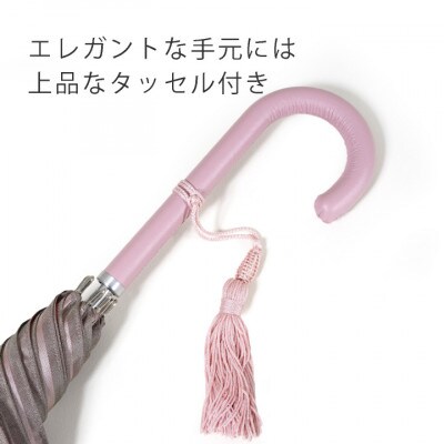 婦人長傘　絵おり(バラ・ピンク)槙田商店の傘職人が作る大人にぴったりの上品な日本製の晴雨兼用婦人傘