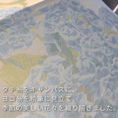 婦人折傘　絵おり(紫陽花・ブルー)槙田商店の傘職人が作る大人にぴったりの上品な日本製の晴雨兼用婦人傘