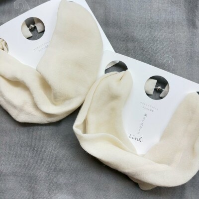 【わんことお揃いスカーフ】天然素材生地の高級ストール残布で製造!簡単マグネット着脱　ホワイト/ウール