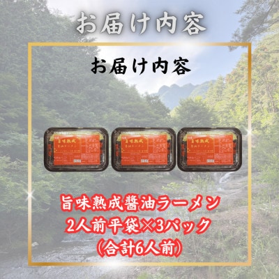 【訳あり】山梨県西桂町が誇る老舗製麺所「平井屋」の旨味熟成醤油ラーメン2人前×3P(合計6人前)