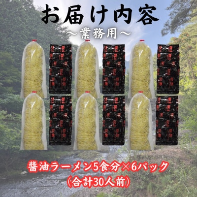 【訳あり】麺好き必見!老舗製麺所「平井屋」の業務用!!醤油ラーメン1袋5食分×6P(合計30食分)