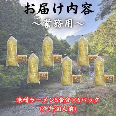 【訳あり】麺好き必見!老舗製麺所「平井屋」の業務用!!味噌ラーメン1袋5食分×6P(合計30食分)