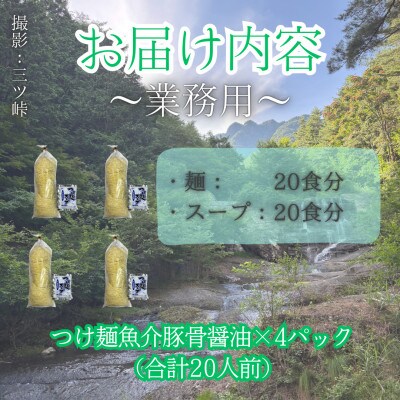 訳あり　麺好き必見!老舗製麺所の業務用つけ麺セット　1袋5食分×4パック(合計20食分)