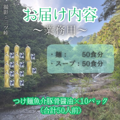 訳あり　麺好き必見!老舗製麺所の業務用つけ麺セット　1袋5食分×10パック(合計50食分)