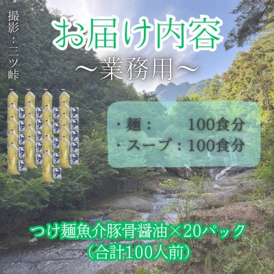 訳あり　麺好き必見!老舗製麺所の業務用つけ麺セット　1袋5食分×20パック(合計100食分)