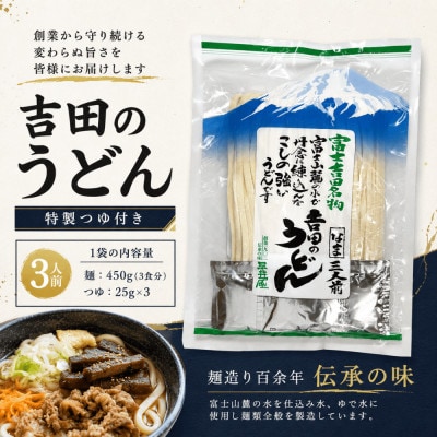 【毎月定期便】【訳あり】「平井屋」の吉田のうどん3人前平袋×1P(合計3人前)全12回