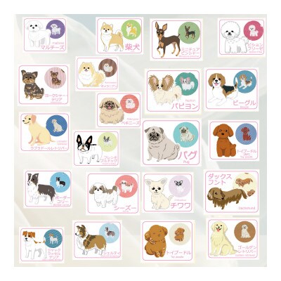 【Iruyo】ワンちゃん好き集まれ!化粧入れや小物入れにも可愛いポーチ　シーズー柄(ミント)