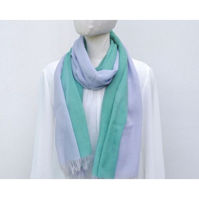 【KASANE】日本製天然素材手洗い可　二重織ウールガーゼストール　(小栗色)